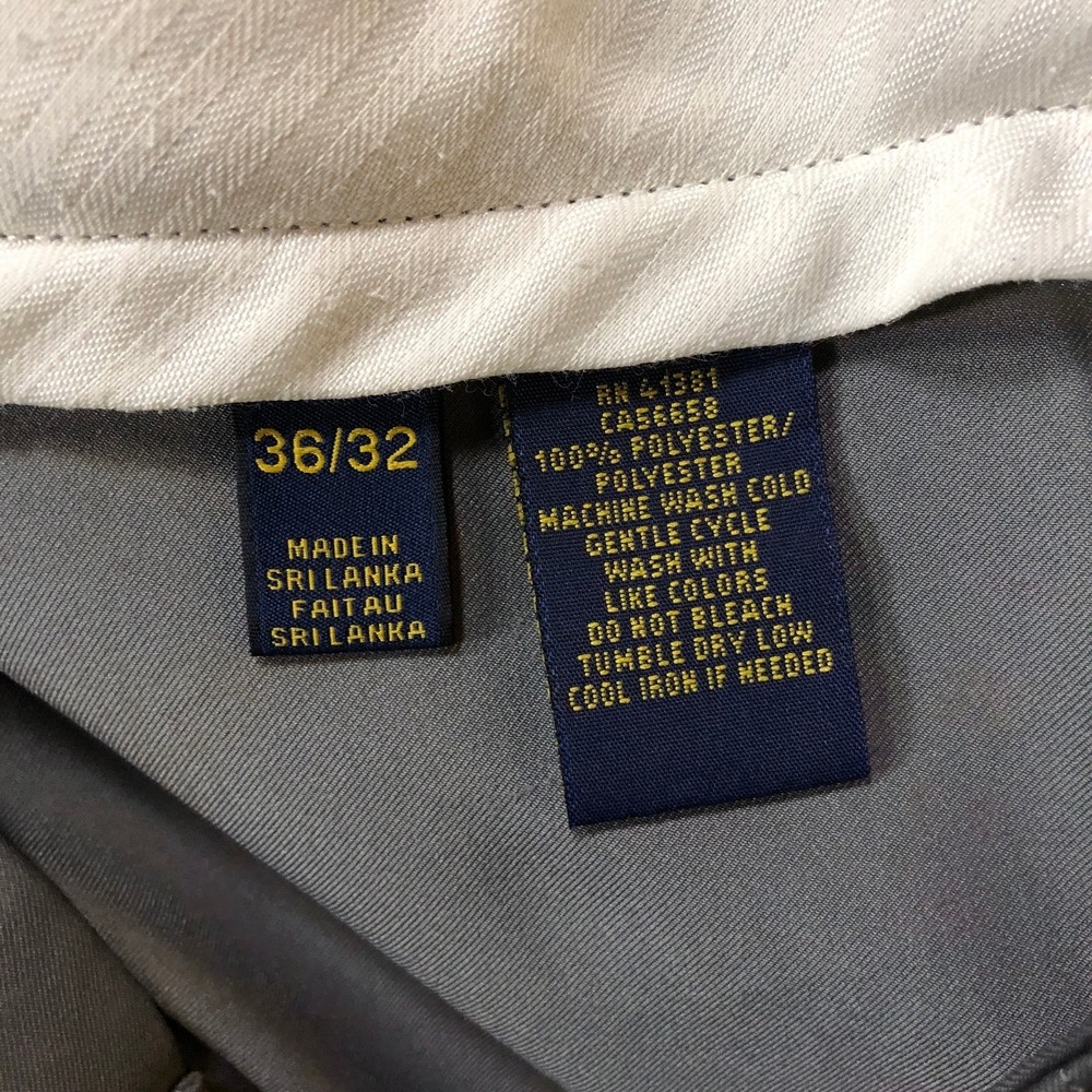 Polo Ralph Lauren Pants Mens 36x32 Gray Chino Slim Straight - Picture 8 of 15